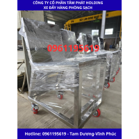 Xe đẩy hàng inox phòng sạch