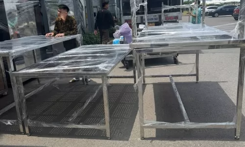 Bàn Giao 40 Bộ Bàn Thao Tác Inox Tại KCN Bình Xuyên