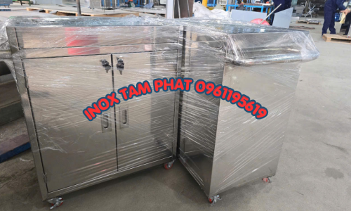 So sánh xe đẩy Inox 304 và Thép sơn tĩnh điện?