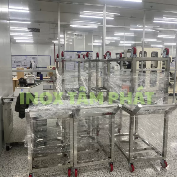 Xe đẩy inox tải trọng 250 - 500Kg