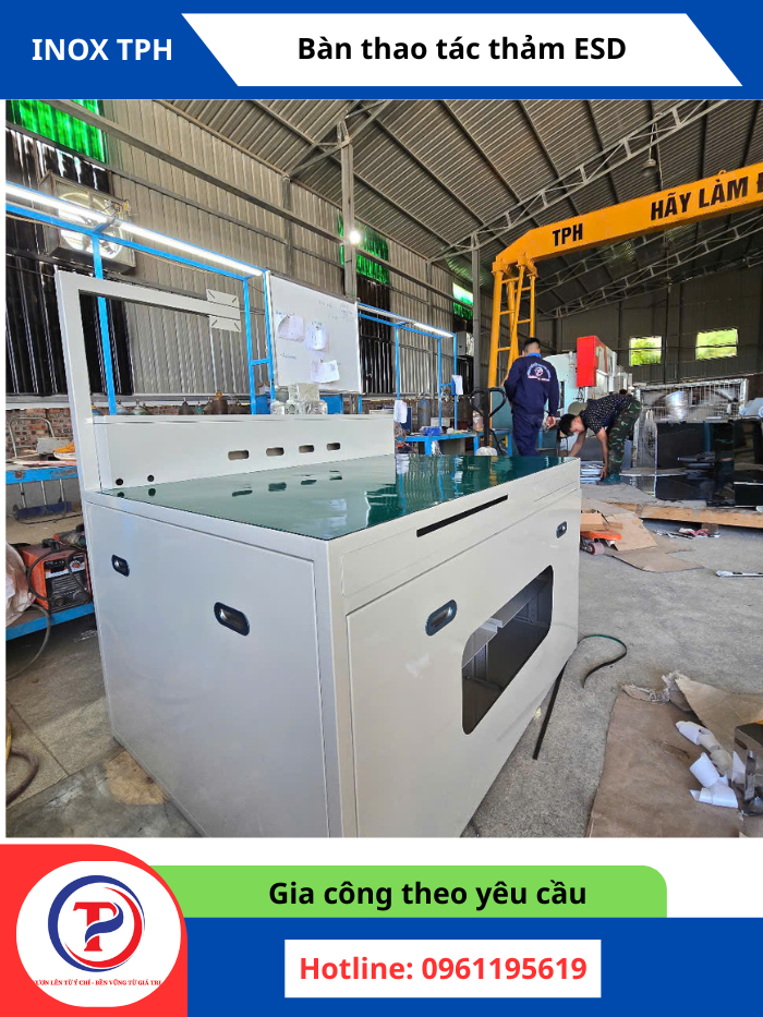 Báo giá bàn thao tác sơn tĩnh điện dán thảm ESD Phú Thọ mới nhất 2026