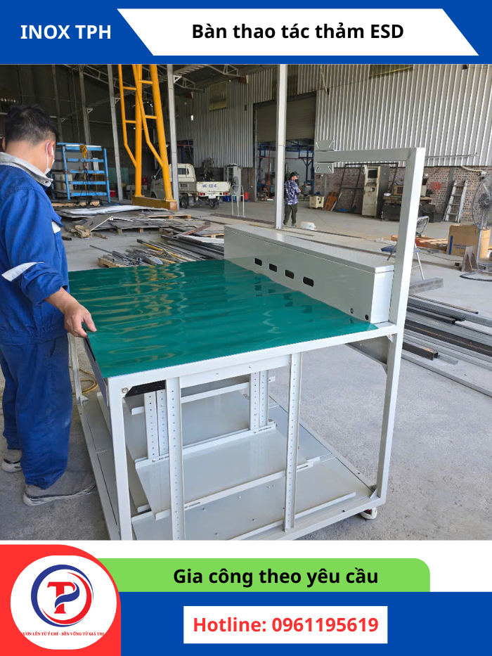 Báo giá bàn thao tác sơn tĩnh điện dán thảm ESD Phú Thọ mới nhất 2026