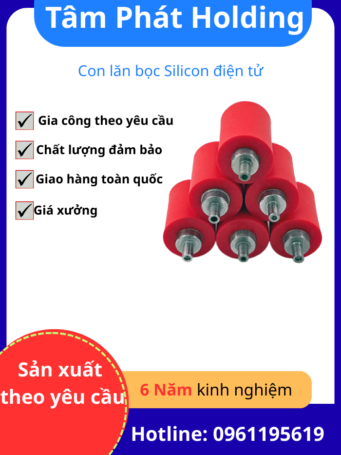 Con lăn Silicon | Gia công con Lăn Silicon, PVC, PU, Cao Su