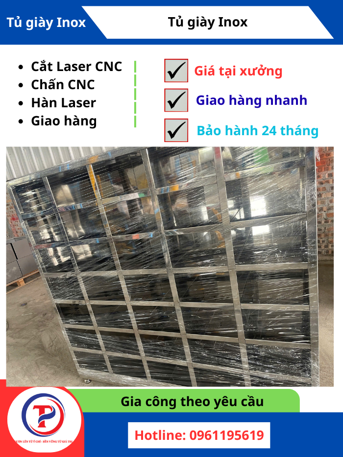 Tủ giày phòng sạch Inox Vĩnh Phúc