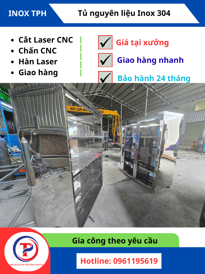 Xưởng tủ linh kiện inox 304 tại KCN Bá Thiện Vĩnh Phúc