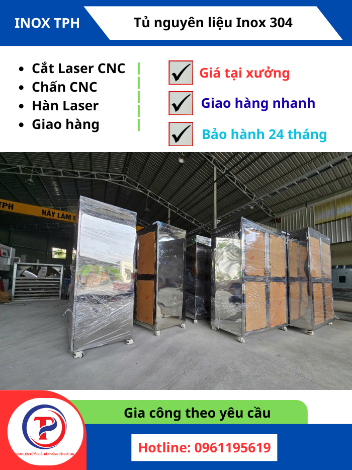 Mua Tủ Nguyên Liệu Inox 304 Ở Đâu Uy Tín, Giá Tại Xưởng?