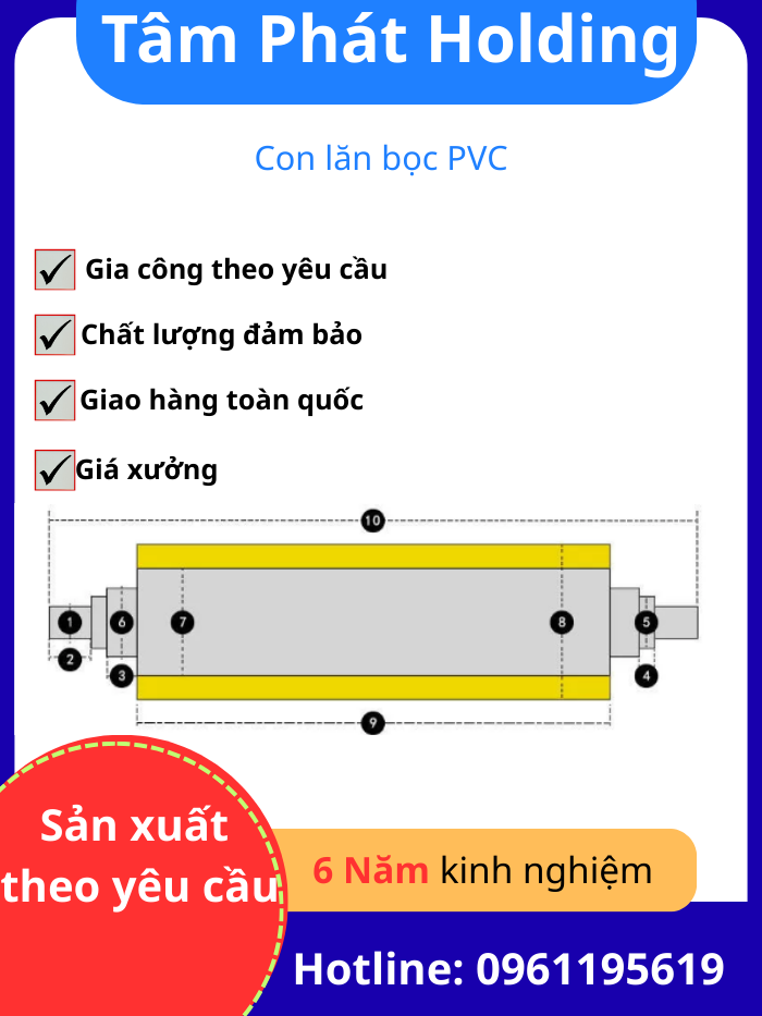 Con lăn Silicon | Gia công con Lăn Silicon, PVC, PU, Cao Su