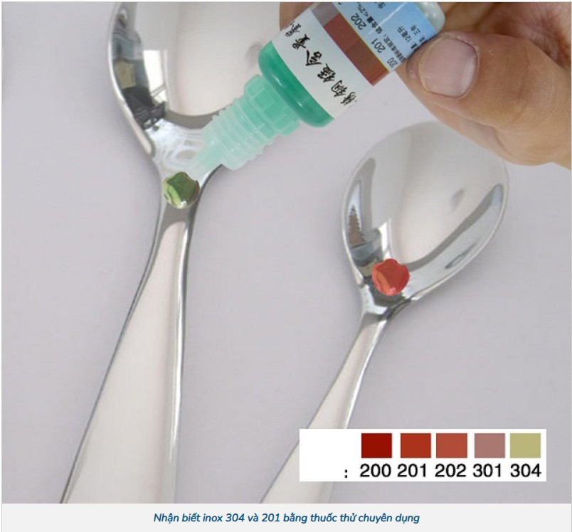  Phân biệt Inox 304 và 201