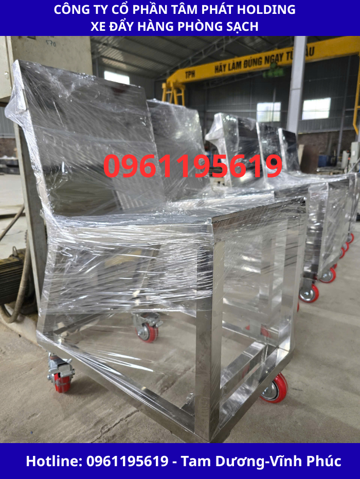 Xe Đẩy Hàng Inox Phòng Sạch
