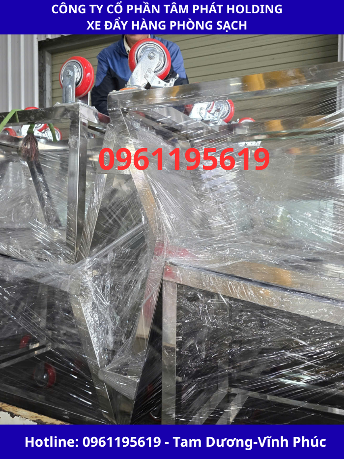 Xe Đẩy Hàng Inox Phòng Sạch